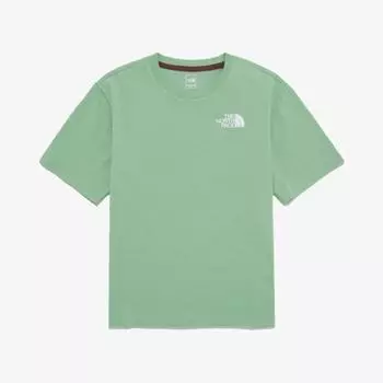 North Face Kids Tnf Hangul Short Sleeve Round Tee Pistachio Green Nt7ur29t PISTACHIO GREEN/110