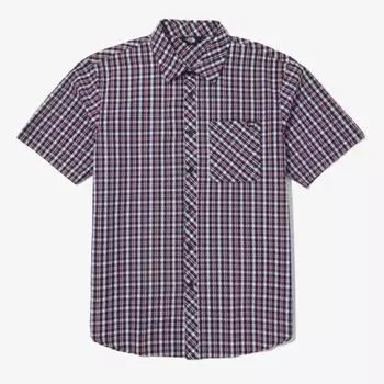 North Face Men S SeerSucker клетчатая рубашка с коротким рукавом Nambang nh8Sn07 navy/100(L)