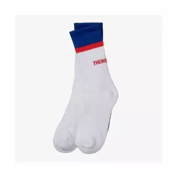North Face Store Genuine North Face The North Face Ny4mq50j White Label Mid Socks White 1797814 WHITE/240MM