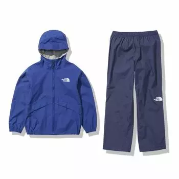 North Kids Raintex Eureka Unisex Waterproof Name Label Top and Bottom Set TNF Blue 140 [The Face]
