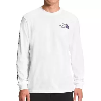 North Лонгслив Лонг Ти Лонгслив Топ TNF SLEEVE HIT TEE M WHT x PPL [The Face] Футболка Мужская L/S [NF0A811P] [Б/у]