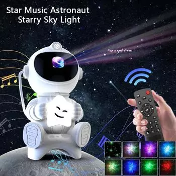 Northern Galaxy Light Aurora Projector Night Lights LED Star Projector for Bedroom Nebula Lamp Remote Control, White Noises, 5W