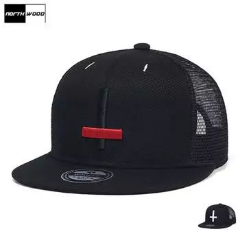 NORTHWOOD 2 цвета летняя сетчатая шляпа Snapback дышащая 3D вышивка хип-хоп кепка мужские Snapbacks 55-61 cm белый