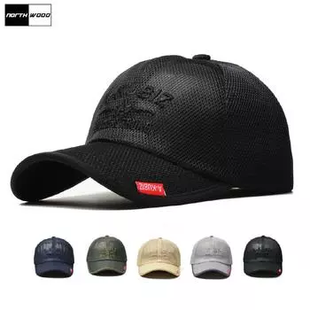 Northwood Бейсбольная кепка с сеткой и надписью для мужчин и женщин, спортивная кепка в стиле хип-хоп на открытом воздухе, летние кепки Kpop Trucker Cap 55-60 cm чёрный
