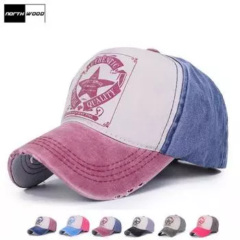 [NORTHWOOD] Бейсбольная кепка унисекс для мужчин и женщин, летняя кепка Snapback Dad Hat, кепка дальнобойщика, кепка в стиле хип-хоп 55-60cm красный/синий
