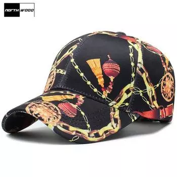 [NORTHWOOD] Бейсбольные кепки в стиле хип-хоп для мужчин и женщин, шляпа для папы, летняя уличная кепка, кепка дальнобойщика, бейсбольная кепка 56-60 cm чёрный