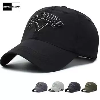 [NORTHWOOD] Быстросохнущие кепки, летние бейсболки для мужчин и женщин, летняя шляпа с буквенным принтом, шляпа для папы чёрный