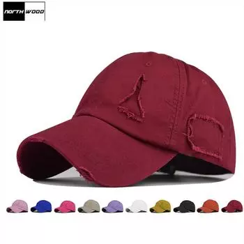 NORTHWOOD хлопковая бейсболка с твердыми отверстиями для женщин, регулируемая шляпа Snapback, кепка для папы, мужская кепка в стиле хип-хоп 54-60 cm белый