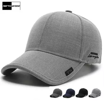 NORTHWOOD Хлопковая мужская бейсболка Твердые кепки Snapback Trucker Кепки для папы Мужские кепки 56-60 cm чёрный