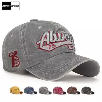 NORTHWOOD Хлопковые солнцезащитные кепки для женщин и мужчин Бейсболки Snapback Hip Hip Pattern Dad Hat Женская кепка 55-60 cm чёрный