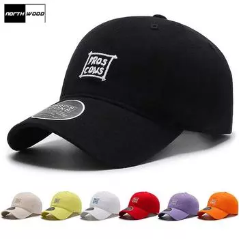 NORTHWOOD Kpop бейсболки для мужчин и женщин хип-хоп Snapback уличная хлопковая летняя шляпа для папы кепка с буквенным принтом мужская 56-60 cm белый