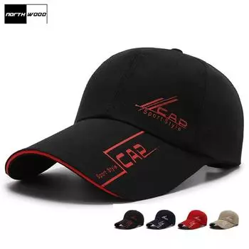 NORTHWOOD Kpop мужская бейсбольная кепка с длинными полями Snapback папа шапки для женщин кепка дальнобойщика мужские солнцезащитные кепки для гольфа 56-60 cm чёрный