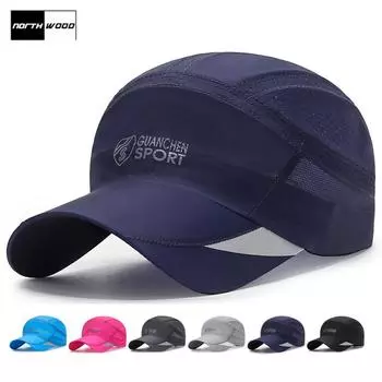 [NORTHWOOD] Летние быстросохнущие бейсболки для мужчин и женщин, дышащая летняя шляпа, солнцезащитный козырек, шляпы для папы 55-60 cm чёрный