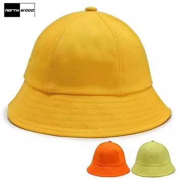 [NORTHWOOD] летние детские панамы-ведра, шапки для мальчиков и девочек, детская шляпа от солнца, панама, бейсболка 58 cm жёлтый