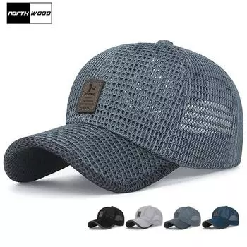 NORTHWOOD летние солнцезащитные дышащие бейсболки для мужчин и женщин уличные сетчатые шапки Bone Casquette папа шапки 56-60 чёрный