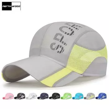 NORTHWOOD летняя бейсболка для мужчин дышащая быстросохнущая бейсболка Snapback женская сетчатая кепка спортивные солнцезащитные кепки 55-60 cm чёрный