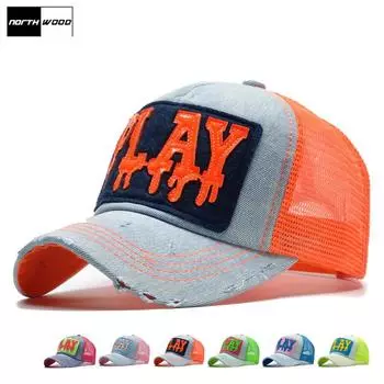 [NORTHWOOD] Летняя бейсболка для женщин и мужчин, сетчатая кепка Snapback, шляпа для папы, шляпа от солнца 55-61 cm синий