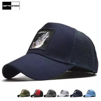 [NORTHWOOD] Летняя бейсболка, сетчатая кепка Snapback, кепка с рисунком животных в стиле хип-хоп, кепка для папы, кепка-дальнобойщик