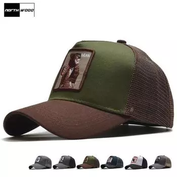 [NORTHWOOD] Летняя кепка в сетку, бейсболки для женщин и мужчин, шляпа Snapback в стиле хип-хоп, кепка с изображением животных, шляпы для папы