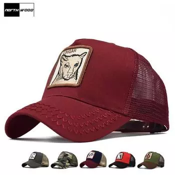 [NORTHWOOD] Летняя сетчатая бейсболка Snapback Hat Хип-хоп Кепка с животным рисунком Кепка для папы Кепка-дальнобойщик