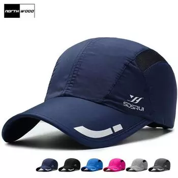 [NORTHWOOD] Летняя сетчатая кепка, дышащая мужская бейсболка, женская быстросохнущая шляпа для папы с костями Snapback 56-60cm чёрный