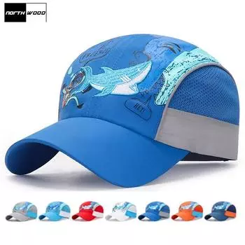 [NORTHWOOD] милые детские бейсболки с мультяшной сеткой, бейсбольная кепка для детей, летняя шапка для мальчиков и девочек 50-54cm красный