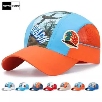 [NORTHWOOD] милые детские бейсболки с мультяшной сеткой, бейсбольная кепка для детей, летняя шапка для мальчиков и девочек 50-54 cm красный