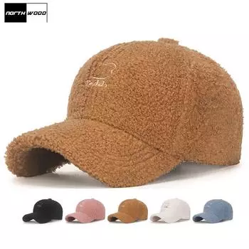 NORTHWOOD милые женские шапки, милая бархатная зимняя бейсболка для женщин, шапка для папы, теплая Snapback 55-60 cm синий