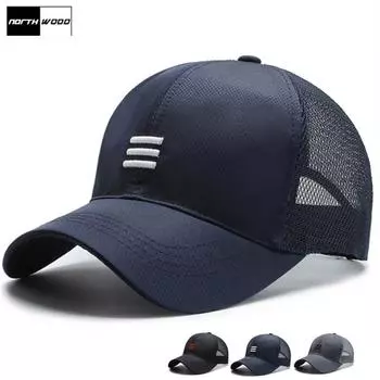 NORTHWOOD Мужская бейсболка для лета сетчатые женские шляпы Snapback кепки дальнобойщика папа шляпа Adjustable чёрный