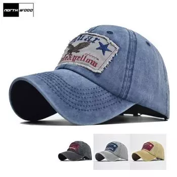 [NORTHWOOD] Новые мытые хлопковые бейсболки с изображением орла для мужчин и женщин, шляпа дальнобойщика, спортивная кепка для отдыха на открытом воздухе, шляпа для папы 54-60 cm хаки