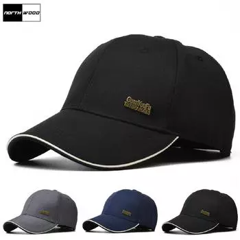 NORTHWOOD однотонные 3 цвета хлопковые бейсболки для мужчин и женщин хип-хоп шапки для папы уличные дальнобойщики Snapbacks 56-60 cm чёрный