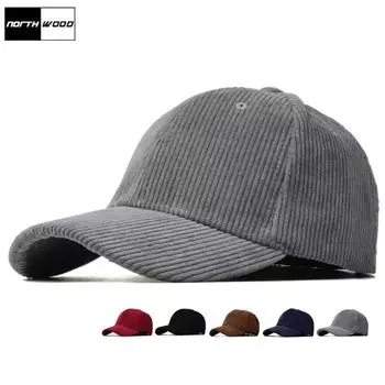 NORTHWOOD, однотонные женские вельветовые бейсболки, нейлоновые бейсболки, шляпы с солнцезащитным козырьком, кепка для папы, уличные шляпы дальнобойщика 56-60 cm чёрный