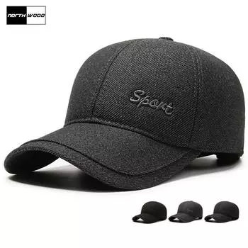 NORTHWOOD, сохраняющие тепло, зимние бейсболки с ушками, повседневная мужская шляпа Snapback, кепка Gorras для папы, мужская уличная толстая шапка-дальнобойщик