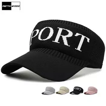 NORTHWOOD Спортивные пустые шляпы от солнца Женская летняя шляпа Дышащая женская бейсболка 55-60 cm чёрный