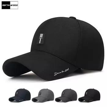 NORTHWOOD Всесезонная бейсболка для мужчин Унисекс Кепка Snapback Кепки Kpop Trucker Кепка Регулируемая 56-60 см 56-60 cm чёрный