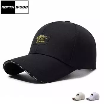Northwood Всесезонная кепка-сендвич для мужчин и женщин с вышитыми буквами, бейсболки, солнцезащитные кепки для активного отдыха в стиле хип-хоп 55-60 cm чёрный