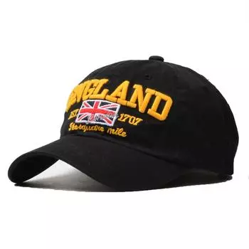 NORTHWOOD всесезонная 3D вышивка ENGLAND Letters бейсболка мужская спортивная на открытом воздухе тренировочная солнцезащитная козырек регулируемая кепка для мужчин кепки дальнобойщиков 55-60 cm чёрный