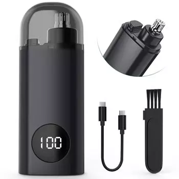 Nose Hair Cutter Etiquette Cutter Electric USB Rechargeable Nose Hair Shaver Nose Hair Eyebrows Ear Hair Nose Hair Trimming Nose Hair Washing 360 чёрный