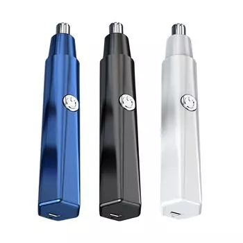 Nose Trimmer, Multifunctional Professional Waterproof Compact Size Eyebrow Facial Hair Removal for Women Men синий