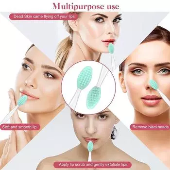 Nose Wash Brush Blackhead Brush Double Sided Facial Cleaning Brush TPE Multi Functional Blackhead Cleaning