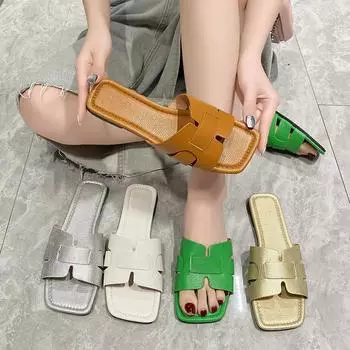 Ношение плетеной модной пляжной обуви на плоской подошве и сандалий для верхней одежды 35 белый