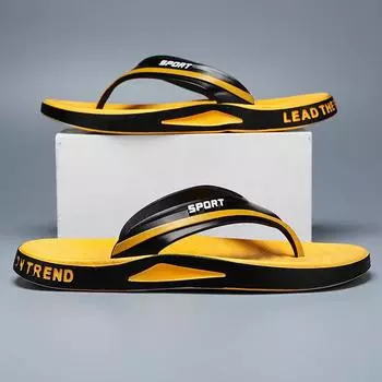 Ношение противоскользящих и неприятных запахов шлепанцев летом на улице для мужских модных мягких подошв, износостойких пляжных сандалий 40 белый