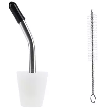 Носик для чайника Капельный носик Коническая насадка Удлинитель носика Аксессуары для чайника Кофейные аксессуары Горный чайник Походный чайник с щеткой для чистки