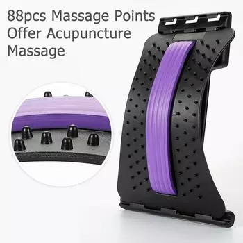 Носилки для спины, массажный инструмент, растяжка, фитнес, поддержка поясницы, расслабление позвоночника, облегчение боли в спине красный