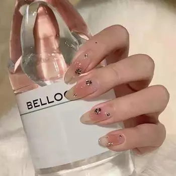 Носимая длинная розовая звезда маленькая ромбовидная наклейка для ногтей балетный ноготь надеваемый ноготь съемный ноготь