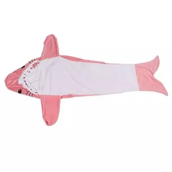 Носимая для взрослых толстовка с капюшоном с изображением акулы, супер мягкая уютная фланелевая пижама с изображением акулы для ролевых игр 210cm розовый