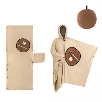 Носимая на открытом воздухе накидка спальный мешок многоцелевой согревающий спальный мешок флисовый спальный мешок для зимнего кемпинга путешествия похода