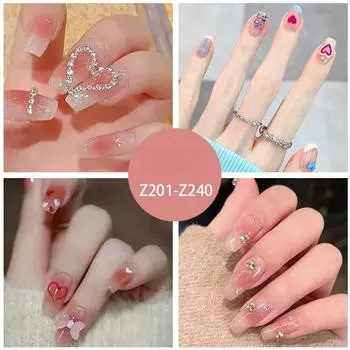 Носимая накладка для ногтей, дрель, носимый ноготь, популярная наклейка для нейл-арта, готовый искусственный ноготь, ультратонкий ноготь