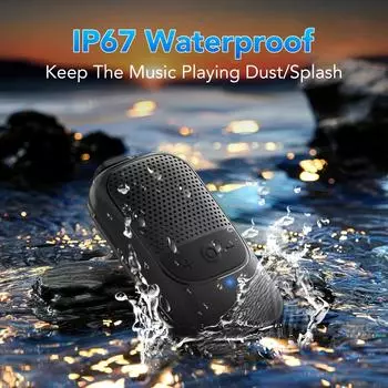 Носимая уличная Bluetooth-колонка, спортивная, для плавания, фитнеса, IPX7 водонепроницаемая портативная колонка One Size чёрный