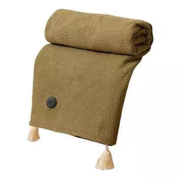 Носимое электрическое одеяло с подогревом от USB, 3 уровня нагрева, подогреваемая шаль с аккумулятором на 5000 мАч, портативное одеяло для согрева тела Green